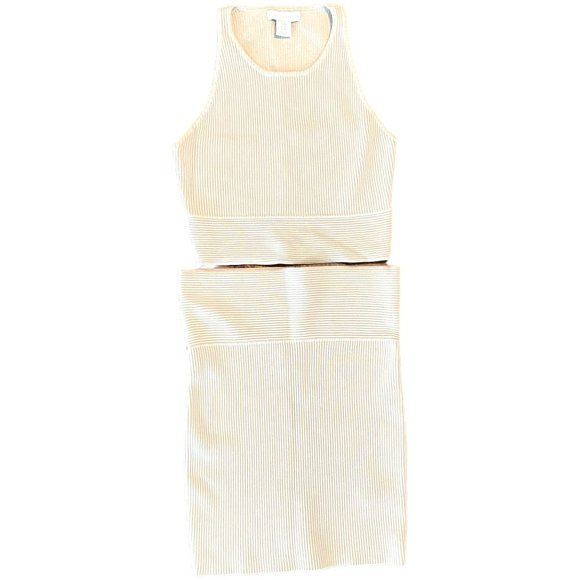 Revolve House of Harlow 1960 Cream Two-Piece Top and Skirt Contour Ribbed Knit M - Picture 1 of 6